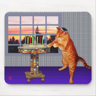 Menorah Katze Mousepad