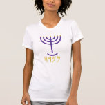 Menorah Ladys Top Lila Gold<br><div class="desc">Menorah Ladys Top Lila Gold Menorah Paleo Hebräische Briefe - Menorah: Mem, Nun, Resh, Hey Mem - Chaos Mighty Blood Nun - Fortsetzung ihrer Son Resh - Erste Top Beginning Hey - Schauen Sie Reveal Breath H4501 (Strong) מְ ה נ וֹ נֹ רָ מְ רָ ה", Herren-o-raw' Feminine von H4500...</div>