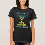 Menorah Lights Happy Hanukkah jüdisch Niedliche Ch T-Shirt<br><div class="desc">Menorah Lights Happy Hanukkah Jüdische Niedliche Chanukah 1</div>