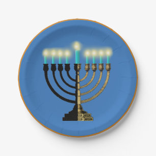 Menorah Pappteller