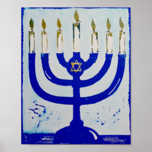 Menorah Poster, 8 x 10 Zoll Poster