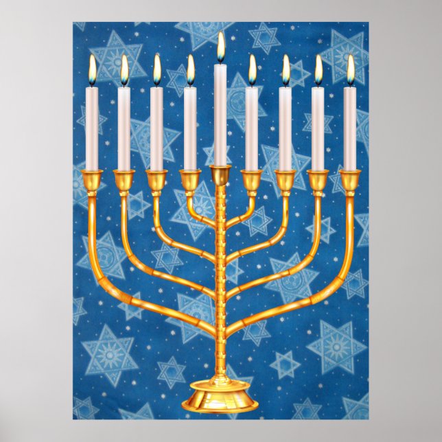 Menorah-Poster Poster (Vorne)