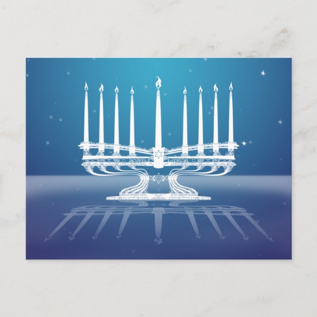 Menorah Postkarte (Vorderseite)
