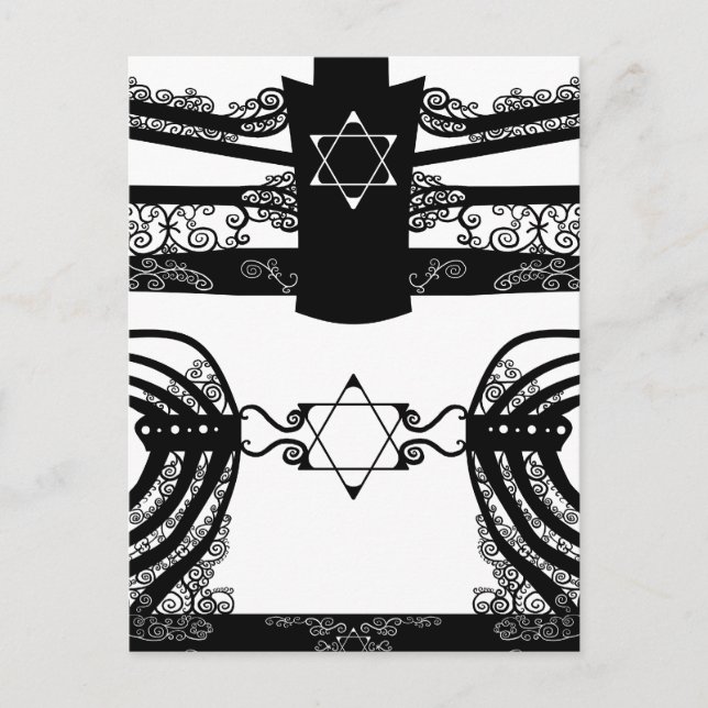 Menorah Postkarte (Vorderseite)