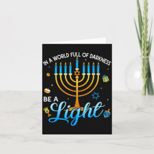 Menorah sei ein Licht Glückliches Chanukka-Shirts Karte