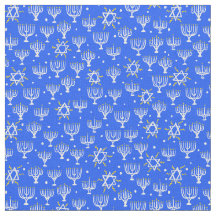 Menorah Star von David Hanukkah Pattern Blue White