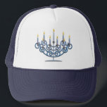 Menorah Truckerkappe<br><div class="desc">Jüdisches menorah</div>