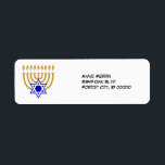 Menorah und der Star des David Label<br><div class="desc">Menorah und der Star des David Label</div>