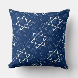 Menorah und der Star von David Hanukkah Kissen