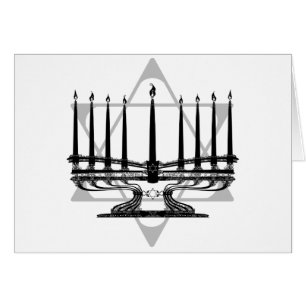Menorah und Stern