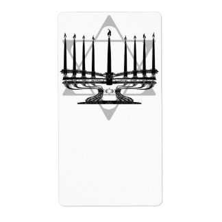 Menorah und Stern