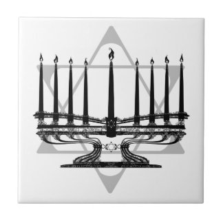 Menorah und Stern Fliese