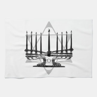 Menorah und Stern I Geschirrtuch