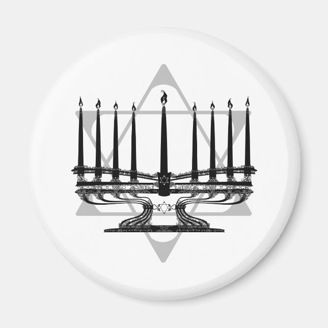 Menorah und Stern Magnet (Vorne)