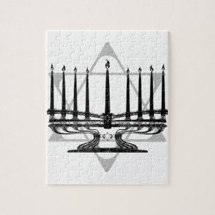 Menorah und Stern Puzzle