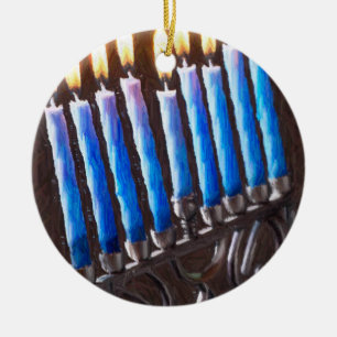 Menorah Verzierung Keramikornament