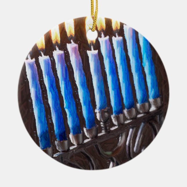 Menorah Verzierung Keramikornament (Vorne)