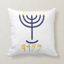 Menorah White Gold Blue
