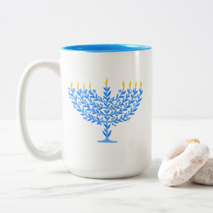 Menorah Zweifarbige Tasse