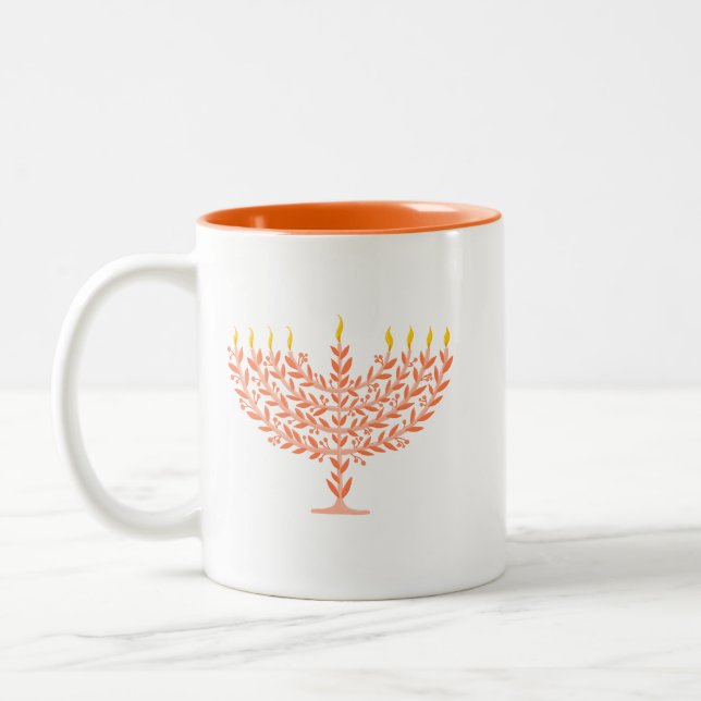 Menorah Zweifarbige Tasse (Links)