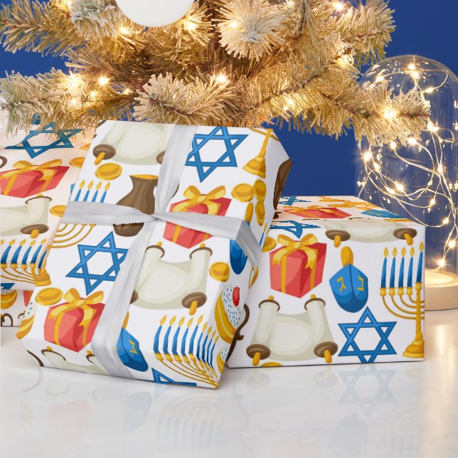 Menorahs für Chanukka Geschenkpapier (Feiertage)