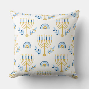 Menorahs und The Star von David Hanukkah Pattern Kissen