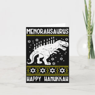 Menorahsaurus Frohes Chanukka Dino Chanukka Kleink Karte