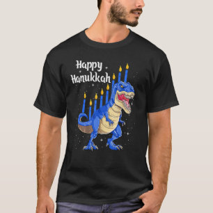 Menorasaurus Rex Dinosaur Chanukkah Happy Hanukkah T-Shirt