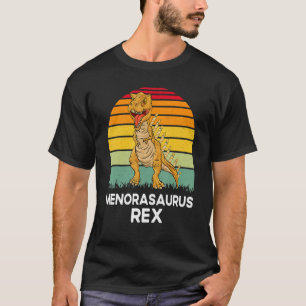 Menorasaurus Rex Dinosaur Rex Chanukka Menora Wor T-Shirt