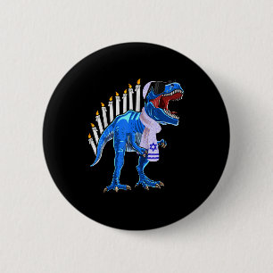 Menorasaurus Rex-Shirt T-Rex-Dinosaur Chanukka-Gif Button
