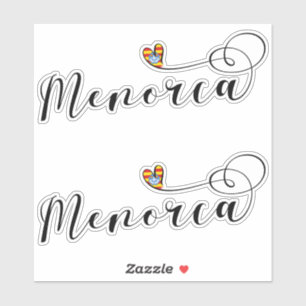 Menorca Flaggenherz, Balearen Aufkleber