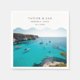 Menorca Spanien Hochzeitspapier Cocktail Napkin Serviette