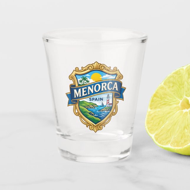 Menorca Spanien Schnapsglas (Vorderseite)