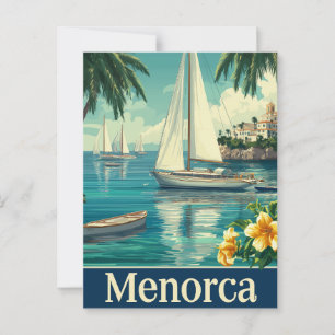 Menorca Vintag Postkarte