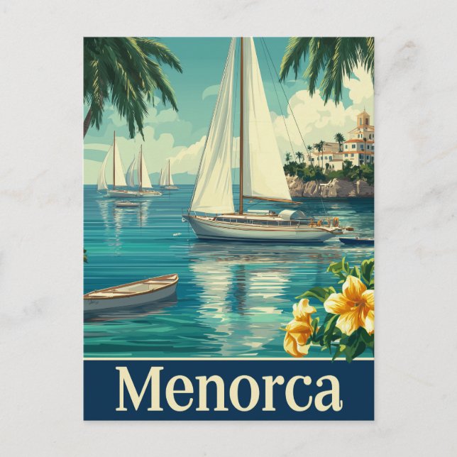 Menorca Vintag Postkarte (Vorderseite)