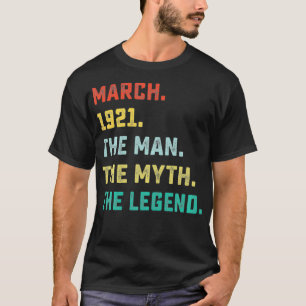 Mens 100. Geburtstag spendet März über die menschl T-Shirt