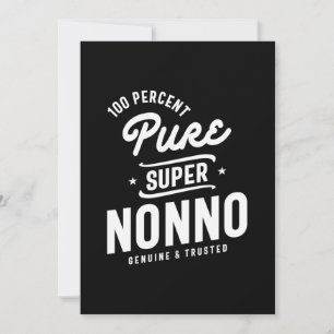 Mens 100% Pure Super Nonno Geschenk Dankeskarte