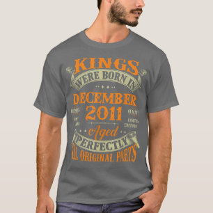 Mens 11. Geburtstag Geschenke Könige Geboren im De T-Shirt