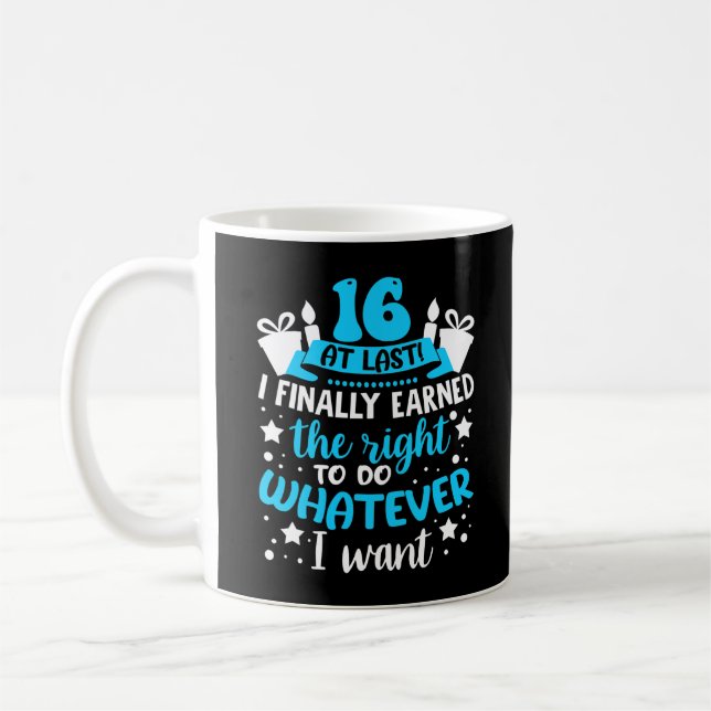 Mens 16. Geburtstag Anführungsgeschenke für 16 Jah Kaffeetasse (Links)