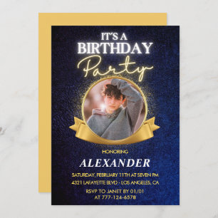 Mens 18. Geburtstag Einladungen Eleganter Chic