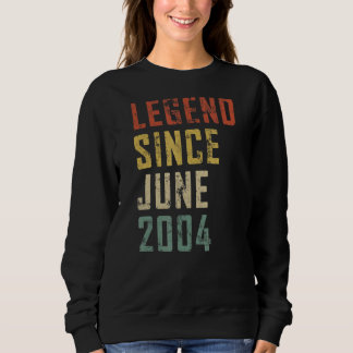Mens 18 Jahre alt Legend Seit Juni 2004 18. Geburt Sweatshirt