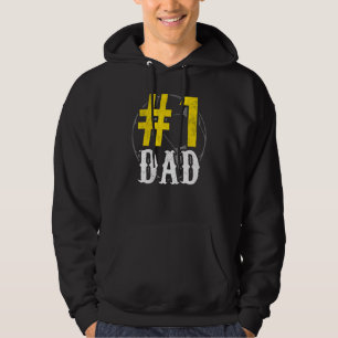 Mens 1 Vater Soccer Player Vintag Fußball Daddy Hoodie