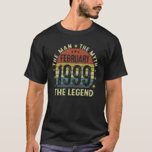 Mens 23 Jahre alt Februar 1999 Man Myth Legend 23 T-Shirt
