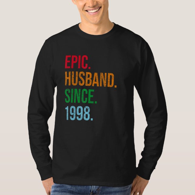 Mens 25th Wedding Anniversary Ideas Epic Husband S T-Shirt (Vorderseite)