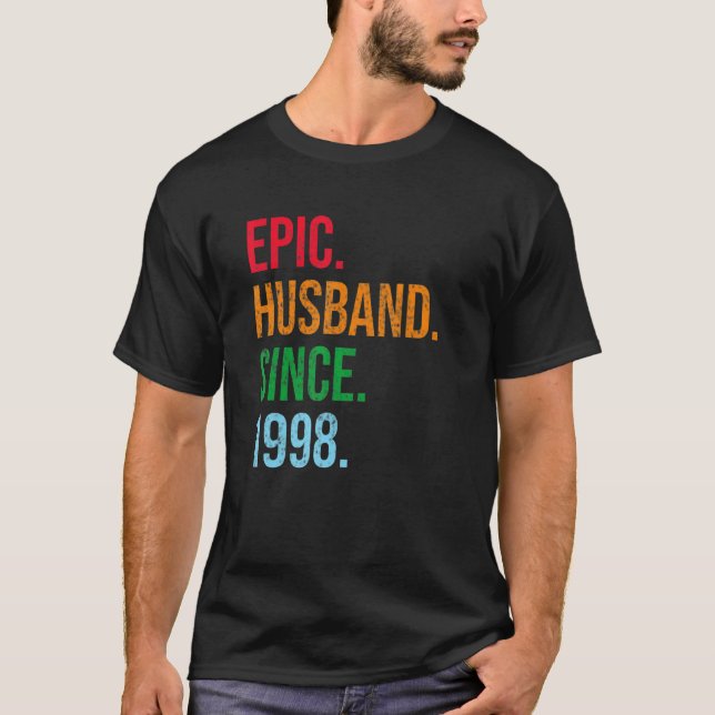 Mens 25th Wedding Anniversary Ideas Epic Husband S T-Shirt (Vorderseite)