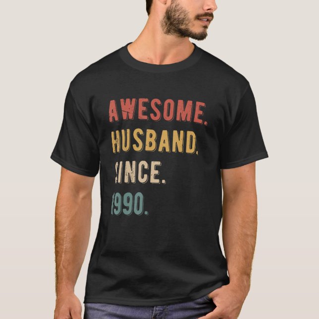 Mens 33. Wedding Jubiläum - Phantastischer Ehemann T-Shirt (Vorderseite)