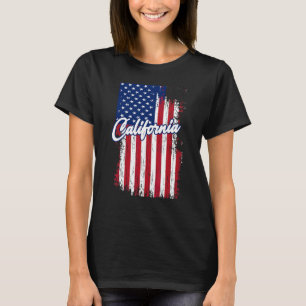 Mens 4. Juli 1776 California Flag American Fl T-Shirt