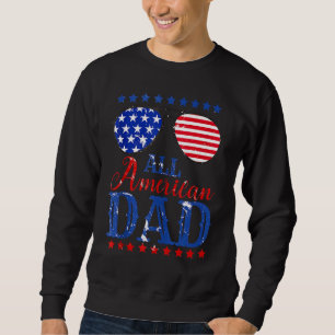 Mens 4. Juli All American Vater Sonnenbrille Match Sweatshirt