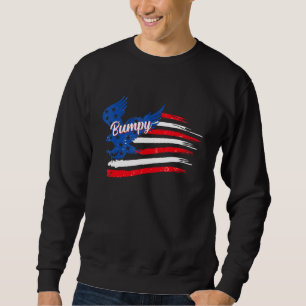 Mens 4. Juli Bumpy Eagle Flag Bumpy Flag Sweatshirt