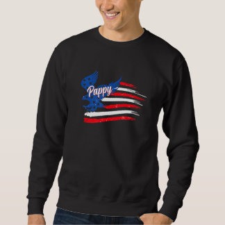 Mens 4. Juli Pappy Eagle Flag Pappy Flag Sweatshirt